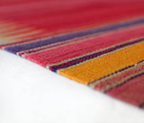 Vintage kilim rug in living room setting, bright colors, wild shaman, soft rug, bold color, Portland, Oregon, rug store, rug shop, local shop, vintage rug, modern kilim, warm colors, antique kilim rug