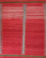 Vintage kilim rug in living room setting, bright colors, wild shaman, soft rug, bold color, Portland, Oregon, rug store, rug shop, local shop, vintage rug, modern kilim, warm colors, antique kilim rug