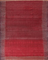 Vintage kilim rug in living room setting, bright colors, wild shaman, soft rug, bold color, Portland, Oregon, rug store, rug shop, local shop, vintage rug, modern kilim, warm colors, antique kilim rug