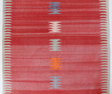 Vintage kilim rug in living room setting, old rug, antique rug, pastel colors, faded colors, Turkish rug, vintage rug, soft rug, Portland, Oregon, rug store, rug shop, local shop, earthy tones, earthy colors, warm colors