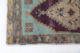 Vintage mini kilim rug in room decor setting, kilim, Turkish rug, vintage rug, portland, rug shop, bright colors, wild shaman, soft rug, bold color, Portland, Oregon, rug store, rug shop, local shop