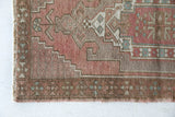 Vintage mini kilim rug in room decor setting, kilim, Turkish rug, vintage rug, portland, rug shop, bright colors, wild shaman, soft rug, bold color, Portland, Oregon, rug store, rug shop, local shop