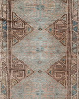Vintage Turkish mini rug in room decor setting, old rug, antique rug, pastel colors, faded colors, Turkish rug, vintage rug, soft rug, Portland, Oregon, rug store, rug shop, local shop,  bright colors, bold colors