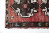 Vintage Turkish mini rug in room decor setting, old rug, antique rug, pastel colors, faded colors, Turkish rug, vintage rug, soft rug, Portland, Oregon, rug store, rug shop, local shop,  bright colors, bold colors