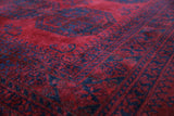 Antique Turkmen rug in a living room setting, pile rug, Turkish rug, vintage rug, portland, rug shop, bright colors, wild shaman, soft rug, bold color, Portland, Oregon, rug store, rug shop, local shop, antique rug