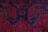 Antique Turkmen rug in a living room setting, pile rug, Turkish rug, vintage rug, portland, rug shop, bright colors, wild shaman, soft rug, bold color, Portland, Oregon, rug store, rug shop, local shop, antique rug