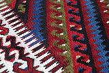 Vintage kilim rug in living room setting, bright colors, wild shaman, soft rug, bold color, Portland, Oregon, rug store, rug shop, local shop, vintage rug, modern kilim, warm colors, antique kilim rug