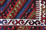 Vintage kilim rug in living room setting, bright colors, wild shaman, soft rug, bold color, Portland, Oregon, rug store, rug shop, local shop, vintage rug, modern kilim, warm colors, antique kilim rug