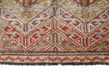 Vintage kilim rug in room decor setting, old rug, antique rug, pastel colors, faded colors, Turkish rug, vintage rug, soft rug, Portland, Oregon, rug store, rug shop, local shop,  antique kilim rug, bold colors, bright colors, faded colors