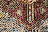Vintage kilim rug in room decor setting, old rug, antique rug, pastel colors, faded colors, Turkish rug, vintage rug, soft rug, Portland, Oregon, rug store, rug shop, local shop,  antique kilim rug, bold colors, bright colors, faded colors