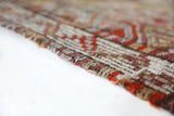 Vintage kilim rug in room decor setting, old rug, antique rug, pastel colors, faded colors, Turkish rug, vintage rug, soft rug, Portland, Oregon, rug store, rug shop, local shop,  antique kilim rug, bold colors, bright colors, faded colors