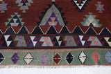 Vintage Balikesir Karakecili Kilim Rug 5'8"x8'7"