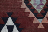 Vintage Balikesir Karakecili Kilim Rug 5'8"x8'7"