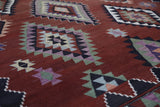 Vintage Balikesir Karakecili Kilim Rug 5'8"x8'7"