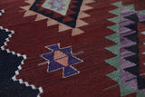 Vintage Balikesir Karakecili Kilim Rug 5'8"x8'7"