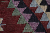 Vintage Balikesir Karakecili Kilim Rug 5'8"x8'7"