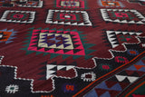 Vintage Balikesir Karakecili Kilim Rug 6'x7'9"