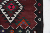 Vintage Balikesir Karakecili Kilim Rug 6'x7'9"