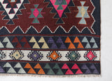 Vintage Balikesir Karakecili Kilim Rug 5'6"x8'10"