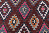 Vintage Balikesir Karakecili Kilim Rug 5'6"x8'10"
