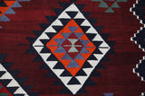 Vintage Balikesir Karakecili Kilim Rug 5'6"x8'6"