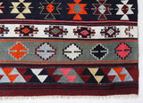 Vintage Balikesir Karakecili Kilim Rug 6'3"x9'