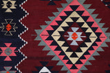 Vintage Balikesir Karakecili Kilim Rug 6'3"x9'