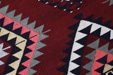 Vintage Balikesir Karakecili Kilim Rug 6'3"x9'