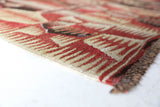 Vintage kilim rug in living room setting, bright colors, wild shaman, soft rug, bold color, Portland, Oregon, rug store, rug shop, local shop, vintage rug, modern kilim, warm colors
