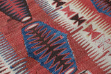 Vintage kilim rug in living room setting, bright colors, wild shaman, soft rug, bold color, Portland, Oregon, rug store, rug shop, local shop, vintage rug, modern kilim, warm colors