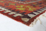 Vintage Turkish runner rug in living room setting, old rug, antique rug, pastel colors, faded colors, Turkish rug, vintage rug, soft rug, Portland, Oregon, rug store, rug shop, local shop