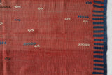 Vintage kilim rug in living room setting, old rug, antique rug, pastel colors, faded colors, Turkish rug, vintage rug, soft rug, Portland, Oregon, rug store, rug shop, local shop, earthy tones, earthy colors, warm colors