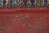 Vintage kilim rug in living room setting, old rug, antique rug, pastel colors, faded colors, Turkish rug, vintage rug, soft rug, Portland, Oregon, rug store, rug shop, local shop, earthy tones, earthy colors, warm colors
