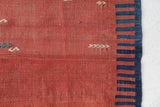 Vintage kilim rug in living room setting, old rug, antique rug, pastel colors, faded colors, Turkish rug, vintage rug, soft rug, Portland, Oregon, rug store, rug shop, local shop, earthy tones, earthy colors, warm colors
