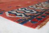 Vintage kilim rug in living room setting, old rug, antique rug, pastel colors, faded colors, Turkish rug, vintage rug, soft rug, Portland, Oregon, rug store, rug shop, local shop, earthy tones, earthy colors, warm colors