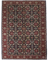 Vintage Turkish rug in a living room setting, pile rug, Turkish rug, vintage rug, portland, rug shop, bright colors, wild shaman, soft rug, bold color, Portland, Oregon, rug store, rug shop, local shop, antique rug