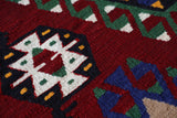 Vintage kilim rug in living room setting, bright colors, wild shaman, soft rug, bold color, Portland, Oregon, rug store, rug shop, local shop, vintage rug, modern kilim, warm colors, antique rug, antique kilim