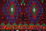 Vintage kilim rug in living room setting, bright colors, wild shaman, soft rug, bold color, Portland, Oregon, rug store, rug shop, local shop, vintage rug, modern kilim, warm colors, antique rug, antique kilim