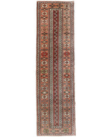 Vintage Turkish runner rug in living room setting, old rug, antique rug, pastel colors, faded colors, Turkish rug, vintage rug, soft rug, Portland, Oregon, rug store, rug shop, local shop