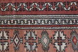 Vintage Turkish runner rug in living room setting, old rug, antique rug, pastel colors, faded colors, Turkish rug, vintage rug, soft rug, Portland, Oregon, rug store, rug shop, local shop