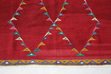 Vintage kilim rug in living room setting, bright colors, wild shaman, soft rug, bold color, Portland, Oregon, rug store, rug shop, local shop, vintage rug, modern kilim, warm colors, antique kilim rug