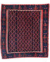 Vintage kilim rug in living room setting, bright colors, wild shaman, soft rug, bold color, Portland, Oregon, rug store, rug shop, local shop, vintage rug, modern kilim, warm colors, antique kilim rug