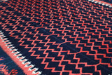 Vintage kilim rug in living room setting, bright colors, wild shaman, soft rug, bold color, Portland, Oregon, rug store, rug shop, local shop, vintage rug, modern kilim, warm colors, antique kilim rug