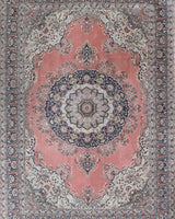Vintage Turkish rug in living room setting, old rug, antique rug, pastel colors, faded colors, Turkish rug, vintage rug, soft rug, Portland, Oregon, rug store, rug shop, local shop