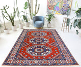 Vintage Turkish rug in a living room setting, Area rug in a living room setting, pile rug, Turkish rug, custom rug, modern rug, portland, rug shop, bright colors, wild shaman, soft rug, bold color, Portland, Oregon, rug store, rug shop, local shop