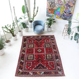 Vintage Turkish rug in a living room setting, Area rug in a living room setting, pile rug, Turkish rug, custom rug, modern rug, portland, rug shop, bright colors, wild shaman, soft rug, bold color, Portland, Oregon, rug store, rug shop, local shop