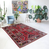 Vintage Turkish rug in a living room setting, Area rug in a living room setting, pile rug, Turkish rug, custom rug, modern rug, portland, rug shop, bright colors, wild shaman, soft rug, bold color, Portland, Oregon, rug store, rug shop, local shop