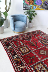 Vintage Turkish rug in a living room setting, Area rug in a living room setting, pile rug, Turkish rug, custom rug, modern rug, portland, rug shop, bright colors, wild shaman, soft rug, bold color, Portland, Oregon, rug store, rug shop, local shop