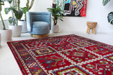 Vintage Turkish rug in a living room setting, Area rug in a living room setting, pile rug, Turkish rug, custom rug, modern rug, portland, rug shop, bright colors, wild shaman, soft rug, bold color, Portland, Oregon, rug store, rug shop, local shop