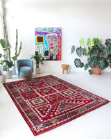 Vintage Turkish rug in a living room setting, Area rug in a living room setting, pile rug, Turkish rug, custom rug, modern rug, portland, rug shop, bright colors, wild shaman, soft rug, bold color, Portland, Oregon, rug store, rug shop, local shop